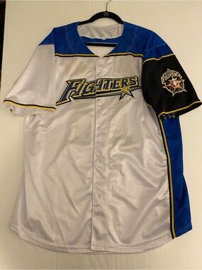 Hokkaido Men Nippon-Ham Fighters Shohei Ohtani Baseball Jersey - White & Blue XL